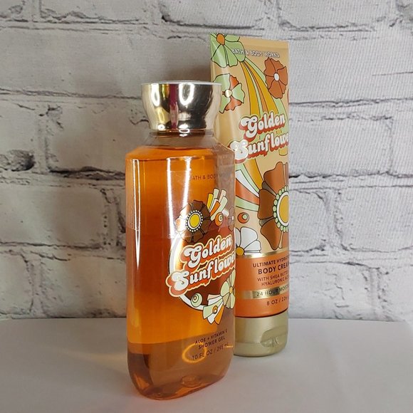 BATH & BODY WORKS 'GOLDEN SUNFLOWER' 2-PIECE BODY WASH, CREAM SET 'DISCO EDITION - Picture 5 of 14